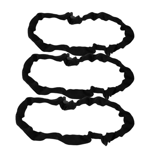 ADOCARN 3stücke Elastische Haarschlaufen Aus Satin Verstellbar Und Rutschfest Für Pferdehaare Und Hochsteckfrisuren Geeignet Für Frauen Und Mädchen Schwarz von ADOCARN