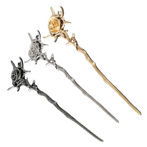 ADOCARN 3stücke Blumen Haarstäbchen Aus Vintage Design Für Frauen Haarstyling Zubehör Für Hochzeit Party Geschenk von ADOCARN