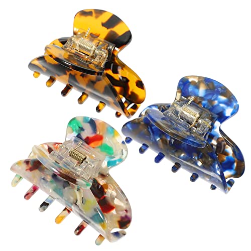 ADOCARN 3stücke Teiliges Haarspangen Für Frauen Kleine Haarklammern Blumenmuster Und Leopardenprint Rutschfeste Haaraccessoires Für Dünnes Bis Dickes Haar von ADOCARN