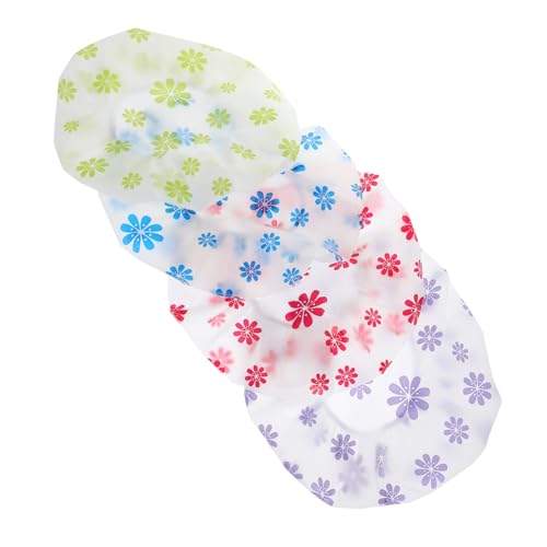 ADOCARN 4 Stück Duschhaube Bad Seidenhaube Frauen Hut Spa Duschdampfer Schwimmen Kappe Dusche Markieren Kühlung Waschbar Hüte Für Frauen Hut Frauen Schwamm Sonnenhut Neonhut Uv Peva von ADOCARN