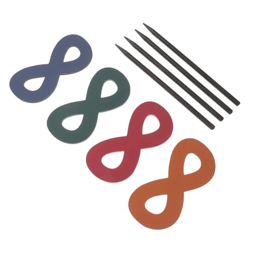 ADOCARN 4stücke Kern-titel Teiliges Leder-haarspange Für Pferdeschwanz Elegante Haaraccessoires Für Verschiedene Haartypen von ADOCARN