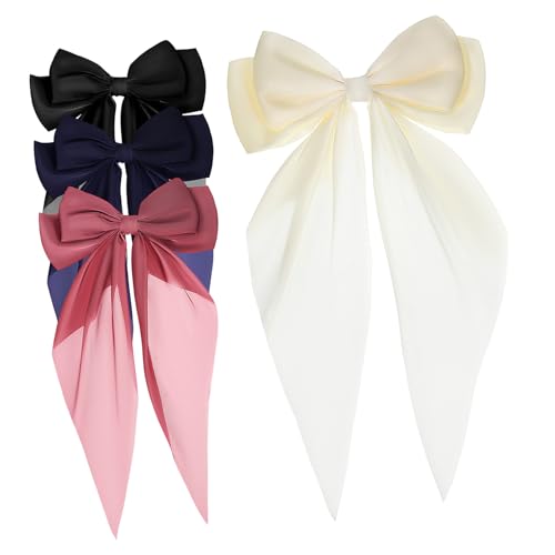 ADOCARN 4stücke Große Haarspangen Mit Schleifen Elegante Haaraccessoires Für Lange Haare Für Frauen Und Mädchen von ADOCARN