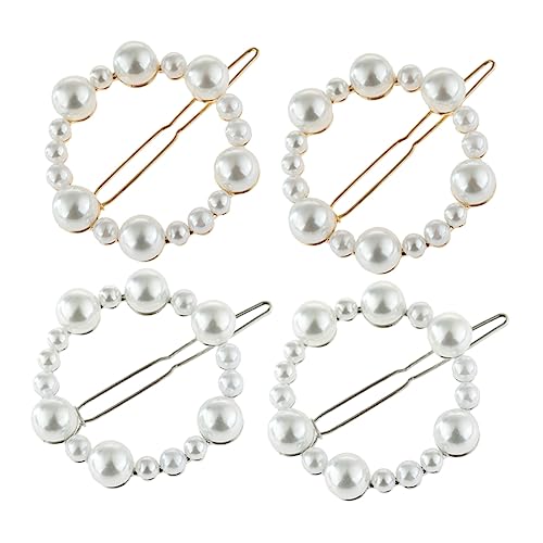 ADOCARN 4stücke Teiliges Perlen-haarspangen Für Mädchen Rutschfeste Haarklammern Und Kreativer Haarschmuck Für Hochzeiten Und Partys Für Verschiedene Frisuren Und Outfits von ADOCARN