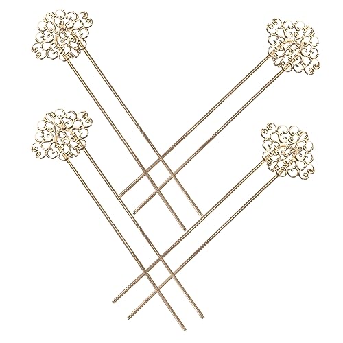 ADOCARN 4 Stück Vintage Haarnadel Dekorative Haarklammern aus Metall für Damen Förmige Haarschmuck für Hochsteckfrisuren und Zöpfe Leicht und Robust für Verschiedene Haarstylings von ADOCARN