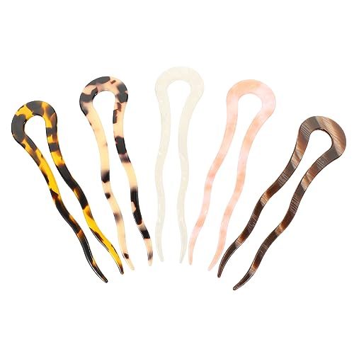ADOCARN 5 Stück Teiliges Eleganter U Förmiger Haarnadeln aus Acetat für Damen Vintage Haarschmuck für Verschiedene Anlässe für Formelle und Informelle Styles von ADOCARN
