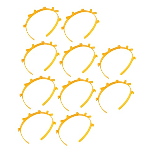 ADOCARN 50 Stück Stirnband mit fluoreszierendem Stab nicht Inhaber einstellbar Tischplatte Bands schminke deckendes make up schminklicht Partydekor Zubehör für Leuchtstäbe Plastik Yellow von ADOCARN