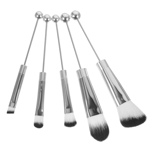 ADOCARN Make-up-pinsel-set 5-teiliges Set Rougepinsel Lidschattenpinsel Augenbrauenpinsel Metallgriff Weiße Pinselborsten für Damen von ADOCARN