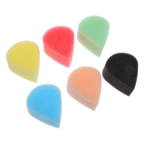 ADOCARN 6 Stück Gesichtsschminkschwämme für Kinder Wassertropfenform Ergonomisch für Gesichtsbemalung Kunstwerke und Make Up von ADOCARN