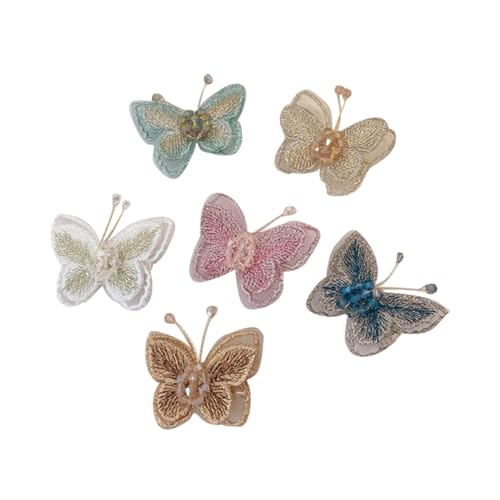 ADOCARN 6 Stück Haarspange Haarnadel Damen Haarschmuck Schmetterling Haarspangen Schmetterling Snap Clips Entzückende Haarspange Haarschmuck Für Frauen Haarschmuck Für Frauen Haarnadeln von ADOCARN