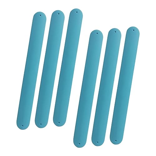 ADOCARN 6 Stück Silikon Slap Armbänder Kreative Handgelenkspielzeuge für DIY Bastelbedarf für Partys und von ADOCARN