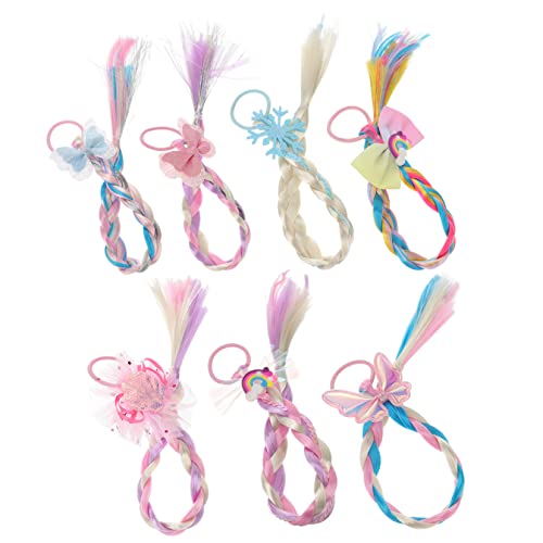 ADOCARN 7stücke Bunte Haarsträhnen Mädchen Mit Geflochtenen Extensions Für Partys Festlichkeiten Und Einfache Diy-frisuren Farbenfroh Und Leicht Zu Tragen von ADOCARN