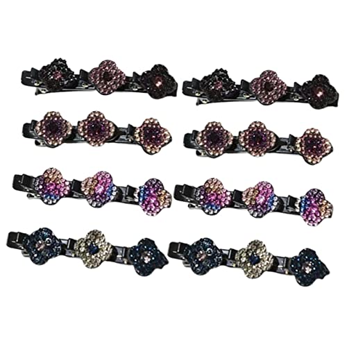 ADOCARN 8stücke Haarspangen Für Damen Mit Strasssteinen Entenschnabel-design Dekorativer Kopfschmuck Für Mädchen Und Frauen von ADOCARN