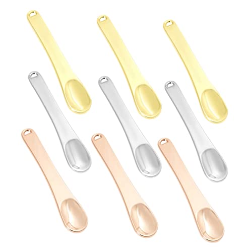 ADOCARN 9stücke Make-up Löffel Metall Gesichts Creme Löffel Stick Kosmetische Mischen Spatel Hautpflege-tool Make-up-zubehör von ADOCARN