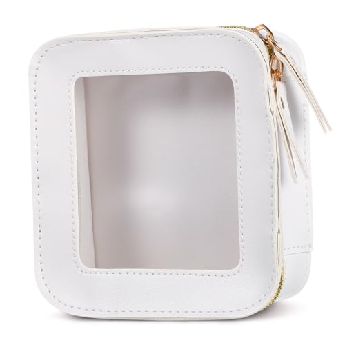 ADOCARN Kleine Transparente Kosmetiktasche Für Damen Praktischer Make-up-Organizer Mit Reißverschluss Für Lippenstifte Und Andere Kosmetika Und Leicht Für Reisen von ADOCARN