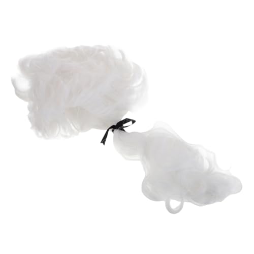 ADOCARN Weiße Richterperücke Mit Holzrichterhammer Für Erwachsene Für Kostümpartys Halloween Cosplay Und Thematische Events von ADOCARN