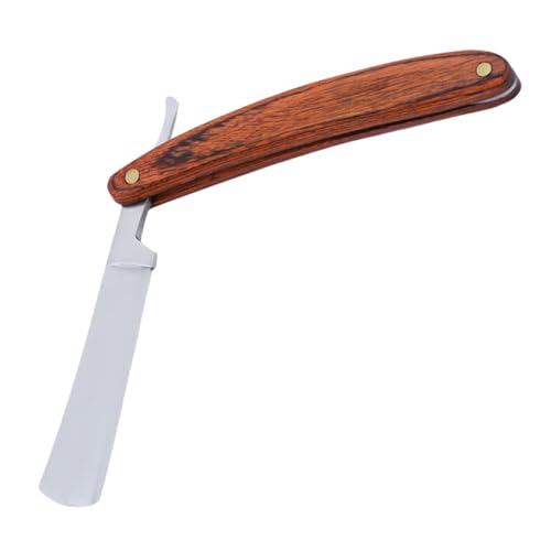 ADOCARN Classic Steel Straight Razor Mit Holzgriff Professionelles Rasiermesser Für Herren Für Manuelle Bartpflege Und Haarschneideanwendungen von ADOCARN