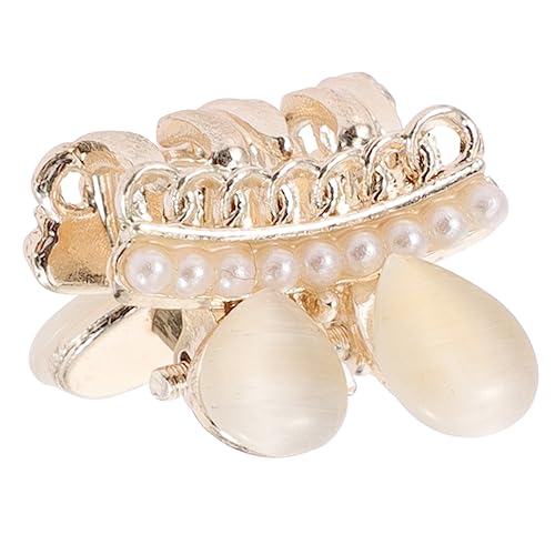 ADOCARN Bling Haarnadel Champagner-haarklammer Mädchen Knallt Clips Haarspange Für Frauen Dicke Haarspangen Sommer-haarspange Dekorativer Ponyclip Perle Kleiner Krallenclip Metall von ADOCARN