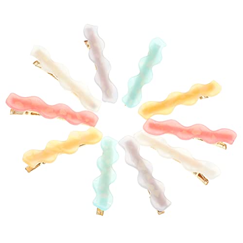 ADOCARN 10stücke Teiliges Haarklammer Acetat Für Damen Wellenförmige Haarspangen Für Dünnes Haar Haaraccessoires Für Verschiedene Frisuren Und Outfits Farben von ADOCARN