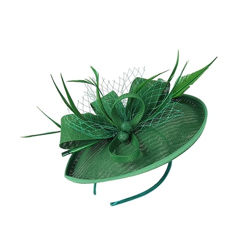 ADOCARN Federblumen Haarband mit Netz für Partys und Veranstaltungen Leichtes Haarschmuck Accessoire für Damen als Fotorequisite für Festliche Anlässe von ADOCARN