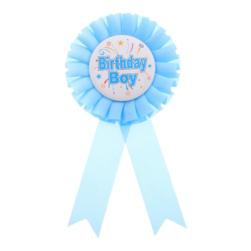 ADOCARN Geburtstagsparty Liefert Geburtstagsauszeichen Geburtstagsabzeichen Dekoration Geburtstagsbrosche Geburtstagsabzeichenstifte Happy Birthday Award Pin Preisband Eisen Himmelblau von ADOCARN