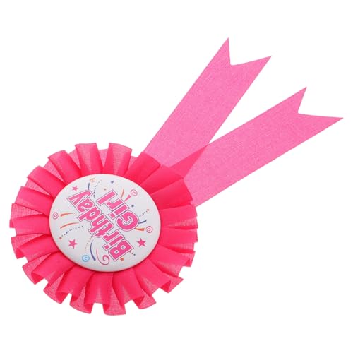 ADOCARN Geburtstagsparty liefert Alles Gute zum Geburtstag Dekoration Geburtstagsrosette Tinplate Celebration Badge Abzeichen aus Weißblech Geburtstagsnadel Party Gunst Pin Eisen Rosig von ADOCARN
