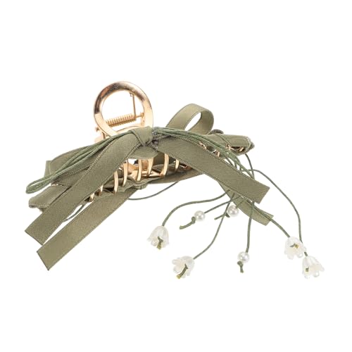 ADOCARN Haarklammer: Metallklammer Mit Quaste Im Französischen Blumendesign Für Damen – Haarspange Für Dickes Pferdeschwanzhaar Für Die Freizeit Im Büro von ADOCARN