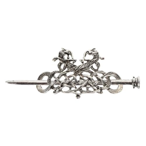 ADOCARN Haarnadel französische Haarspangen Sprossenclips antike silberne Haarspangen Gothic-Hochzeitsdeko haar spangen haarclips Chignon-Nadel für Frauen Frauenhaarstock Legierung Silver von ADOCARN