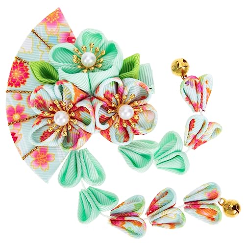 ADOCARN Japanischer Haarschmuck mit Quasten und Fächerform Haarspange für Damen für Hochzeiten Festivals und Besondere Anlässe Leichte und Langlebige Materialkombination aus Stoff und von ADOCARN