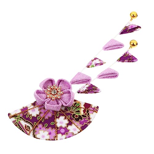 ADOCARN Japanischer Kimono Haarschmuck Damen mit Quaste Langlebiges Material Verarbeitung Traditioneller Blumen Clip Passend zu Yukata und Festlichen Anlässen Asiatisches Haaraccessoire von ADOCARN