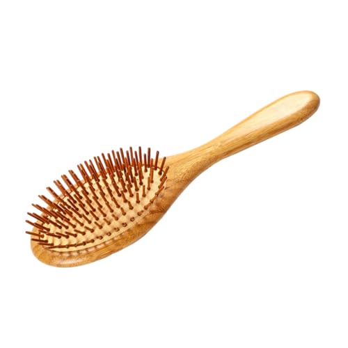 ADOCARN Massagekamm Aus Holz Und Gummi -haarbürste Kamm Mit Kissen Für Komfort Tragbar Für Zuhause Und Reisen Sanfte Massage Für Haarausfall von ADOCARN