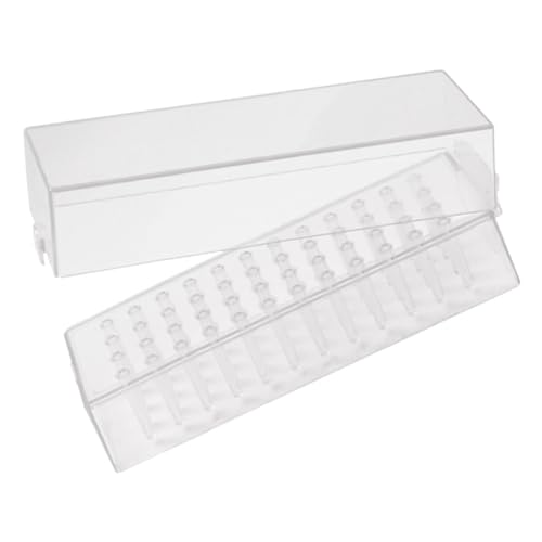 ADOCARN Transparente Aufbewahrungsbox Für Nagelbohrer Mit Fächern Maniküre Werkzeug Organizer Für Nagelstudios Und -nail-art Staubdicht Und Für Und Hobbyisten von ADOCARN