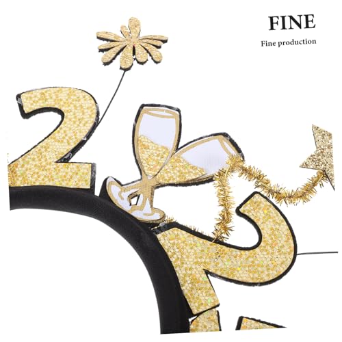 ADOCARN 2025nummer Stirnband Für Neujahrs-party Kopfbedeckung Mit Stern-topper Wiederverwendbar Für Erwachsene Geeignet Haarspange Für Cosplay Und Festivals von ADOCARN