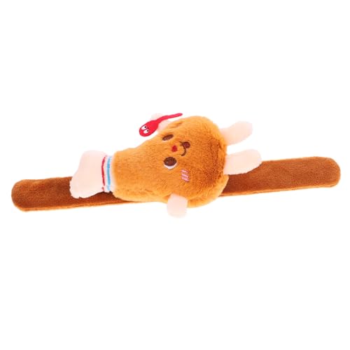 ADOCARN Plüsch Schnapparmband mit Hähnchenbein Design Lustiges Handgelenkspielzeug für Partytüten Geburtstagsfeiern und Tanzpartys für Erwachsene von ADOCARN