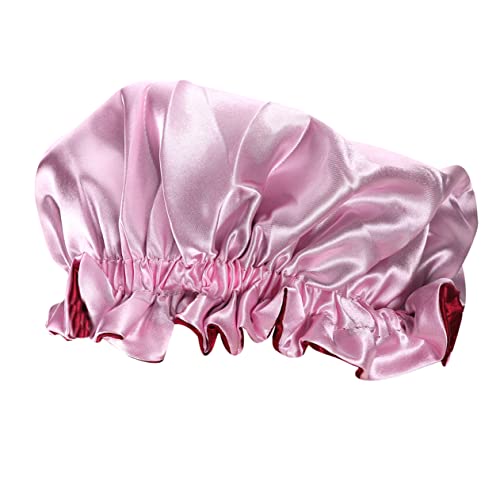 ADOCARN Satin Schlafmütze Für Junge Mädchen Mit Gummizug Bademütze Aus Hochwertigem Satin Elastische Nachtmütze in Leichte Und Atmungsaktive Kindermütze Für Zuhause Und Reisen von ADOCARN
