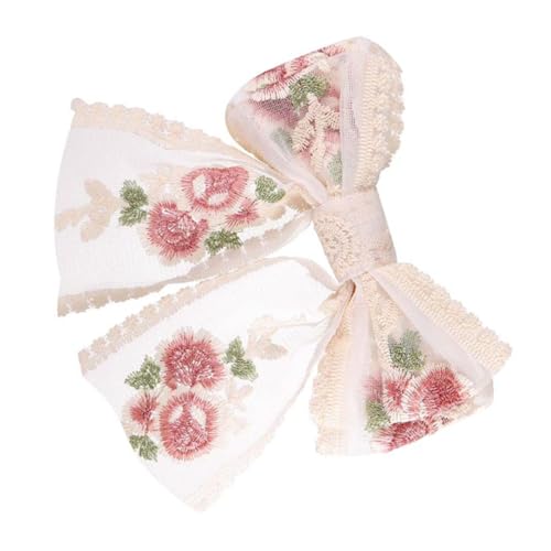 ADOCARN Haarschleife Clip Mit Stickerei Schleifen Haarspangen Für Mädchen Party Haarschmuck Aus Stoffmaterial von ADOCARN