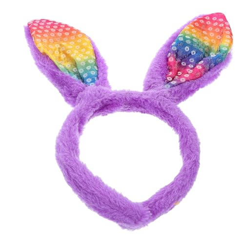 ADOCARN Häschen-ohr-haarreifen Mit Farbverlaufenden Farben Süßes Kaninchen-design Für Ostern Kostümpartys Und Festliche Anlässe Plüschkopfschmuck Für Mädchen Und Erwachsene von ADOCARN