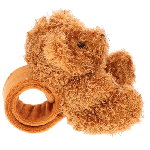 ADOCARN Tier Themen Schnapparmband für Kuscheltiere Slap Armband Braunes Kuscheltier für Partys und Mitgebsel Cartoon Stil von ADOCARN