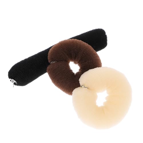 ADOCARN 3stücke Haarverstärkungspads Duttformer Tragbar Wiederverwendbar Frisurenzubehör Für Frauen Kompakter Kleiner Haarbun Shaper Verschleißfester Knotenformer von ADOCARN