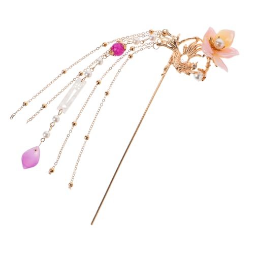 ADOCARN Vintage Haarspange Im Chinesischen Stil Retro Lange Haarspange Mit Perlen Chinesischer Step Shake Haarnadel Quasten Haarschmuck Für Frauen Mädchen Dame Klassische Haarnadel Aus von ADOCARN