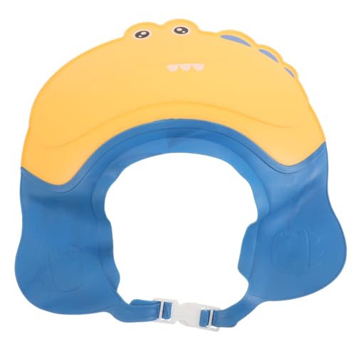 ADOCARN Wasserdichte Shampoo-kappe Für Junge Mädchen Verstellbare Duschhaube Mit Breitem Schild Für Sicheren Augenschutz Beim Haarewaschen Komfortable Badekappe Für Kleinkinder Echse von ADOCARN