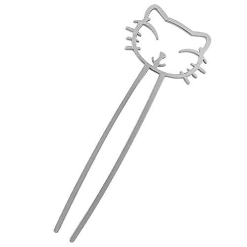 ADOCARN Niedlicher Haarschmuck Aus Metall Haarstab Mit Katzen-design Haargabel Für Mädchen Und Frauen Für Partys von ADOCARN