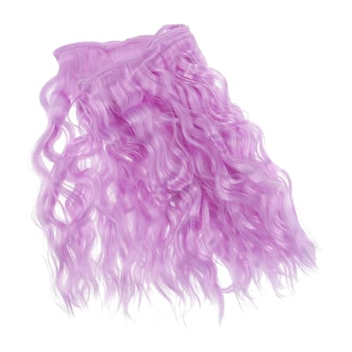 ADOCARN Curlige Puppenhaarperücke Aus Synthetischen Materialien Bjd Haartressen Für Kreative Bastelprojekte Kompatibel Mit Verschiedenen Puppen Für Stilvolle Looks von ADOCARN