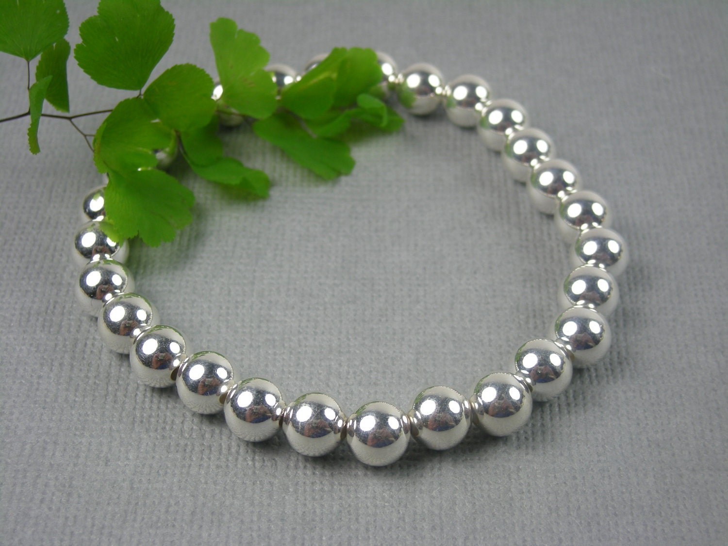 sterling Silber Perlen Armband sterling Silber Perlen Armband von ADORNMENTSCOLLECTION