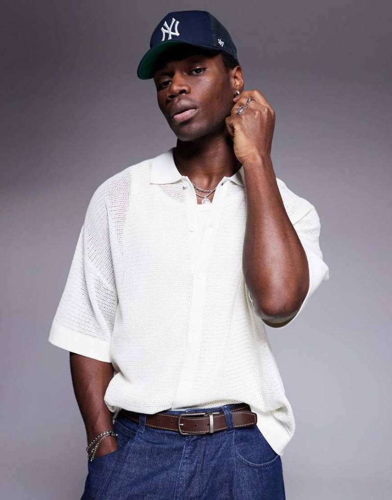 ADPT - Häkel-Hemd in Weiß von ADPT