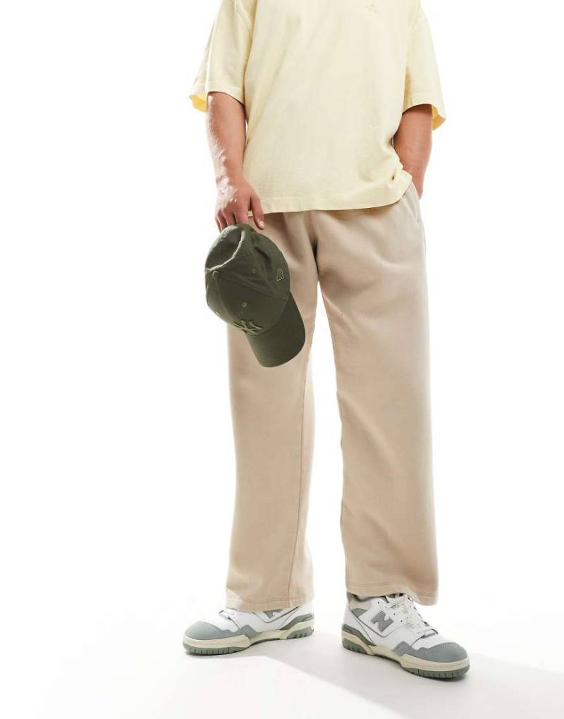 ADPT - Oversize-Jogginghose in verwaschenem Beige mit weitem Schnitt-Neutral von ADPT