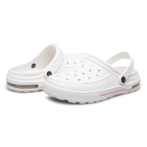 ADQ Clogs Damen Gartenschuhe Herren mit Luftkissen Strand Sandalen Slip On Hausschuhe Unisex rutschfeste Atmungsaktive von ADQ