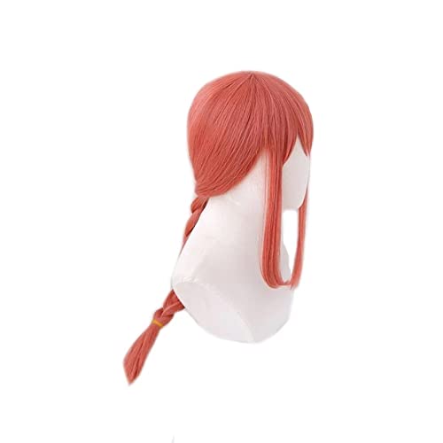 Anime Chainsaw Man Makima Red Braided Long Cosplay Heat Resistant Synthetic Hair Halloween Party Role Play + Wig Cap von ADTEMP