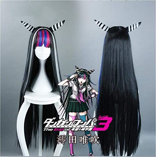 Anime Danganronpa Dangan Ronpa Mioda Ibuki Cosplay Perücken 100 cm lange hitzebeständige Kunsthaar Cosplay Perücke + Perückenkappe von ADTEMP