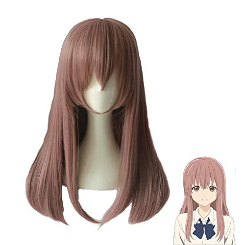 Cosnoble Nishimiya Shouko Perücke Anime Cosplay Kostüm Lange rosa Haare for eine stille Stimme von ADTEMP