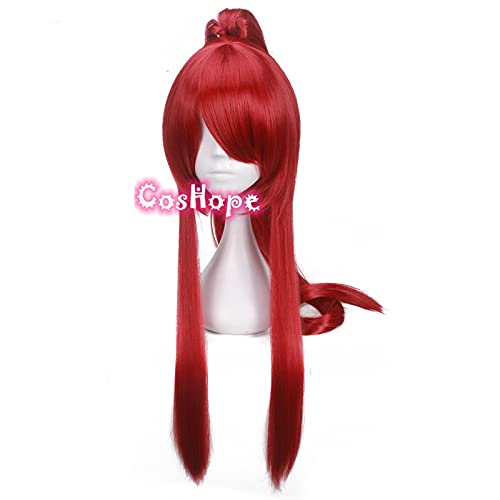 Erza Scarlet Cosplay Perücke Fairy Tail Cosplay Frauen Lange Rot Perücke Cosplay Anime Cosplay Perücken Hitzebeständige synthetische Perücken von ADTEMP